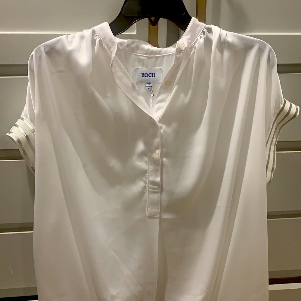 Koch NWT white Fern Top XS